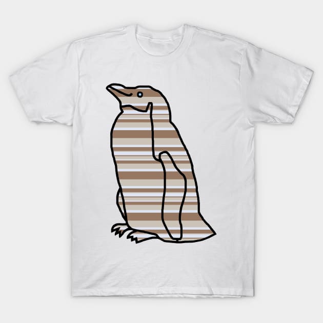 Stone Stripes Penguin T-Shirt by ellenhenryart